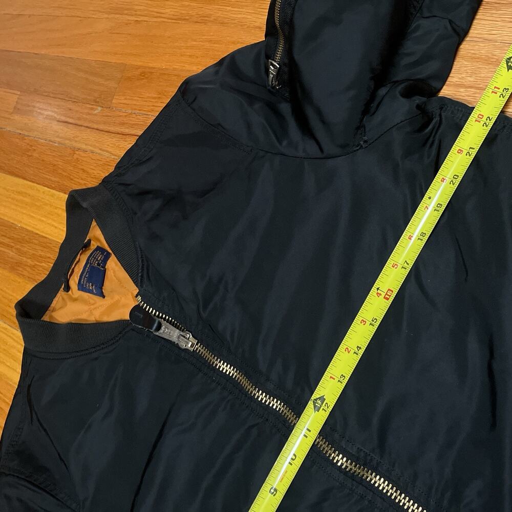 Alpha Industries Long / Extra Long Black Bomber Flight Jacket Size Large - Picture 4 of 11